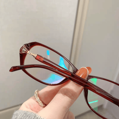 WOMEN'S SEXY ANTI-BLUE LIGHT  SHELL DECORATION READING GLASSES