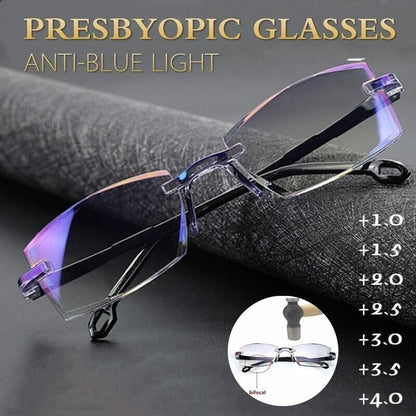 2025 New Sapphire High Hardness Anti Blue Light Intelligent Reading Glasses
